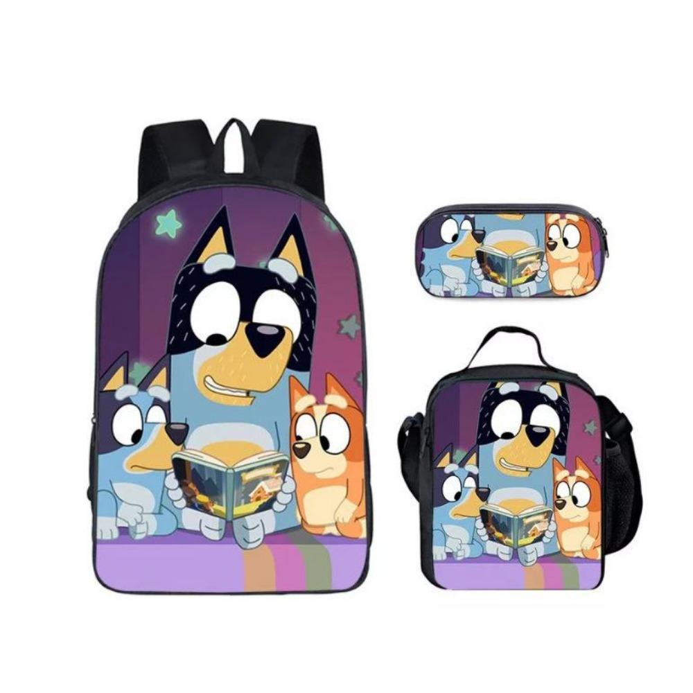 New Bloy Dog Cartoon Elementary School Bag Pencil Bag Pattern Diversified Backpack