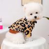 Autumn and Winter Festival Pet Cute Puppy Kitten Casual Fashion Clothing Leopard Jacket