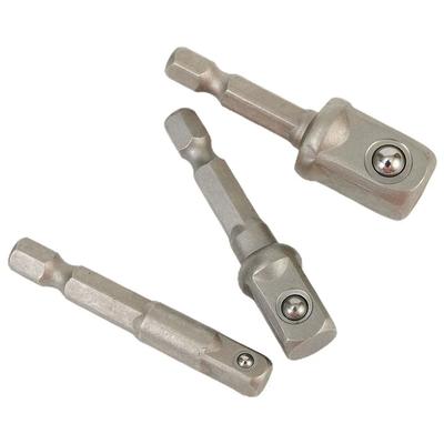 Adapter Socket Silver Socket Socket Adapter 1/4 3/8 1/2 Power Tools 1/4''(6.35mm) 3/8''(9.5mm) 50mm Chrome Vanadium Steel