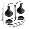Double Ceramics Pot Hanging Essential Oil Burners Metal Tealight Holder Rack for Bedroom and Living Room Table Decors