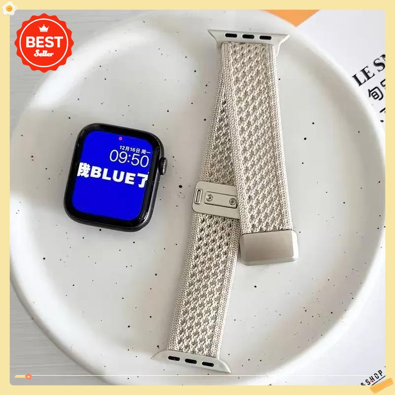 Magnetic Strap For Apple Watch Ultra 3 2 Bands 49mm 44mm 40mm 41mm 45mm 42mm 46mm Nylon Bracelet IWatch 11 10 9 8 7 6 5 4 SE 3