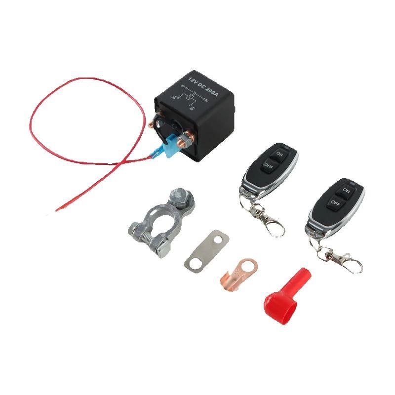 

12V 200A Wireless Battery Disconnect Relay FOR Various Vehicles Master Kill Switch 2 Remotes