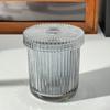 Pack Of 2 Glass Cotton Swab Holders With Sealed Lids For Bathroom Countertop Organization And Dustproof Storage