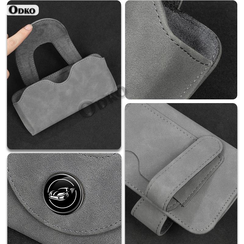 For Haval H3 H5 H7 H8 H9 F7 F7X Suede Car Sun Visor Glasses Clip Multifunctional Case Suede Glasses Storage Box Sunglasses Case