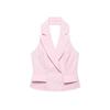 Jnleaog Autumn New Women's Clothing European and American Style Design Double Placket Hanging Collar Vest Wide Leg Pants 1608124