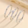 Niche Diamond-Set Titanium Steel Couple Ring - High-End Luxury Jewelry