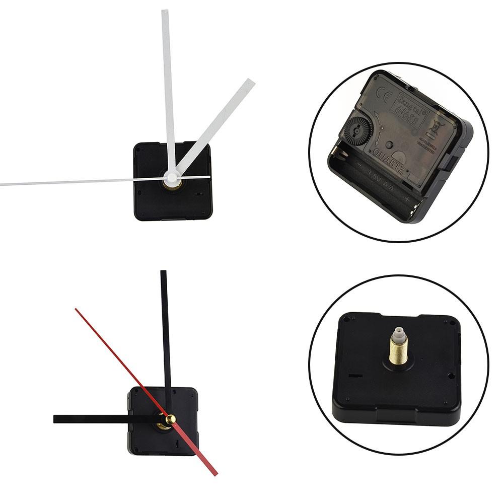 Straight Clock Movement Black Extended Silent Wall Clock