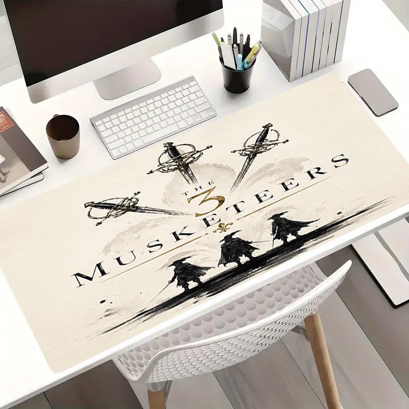 The Three Musketeers Theme Mouse Pad, Non Slip Rubber Base, Multifunctional Office & Home Decor, Perfect for Workspace Personalization.