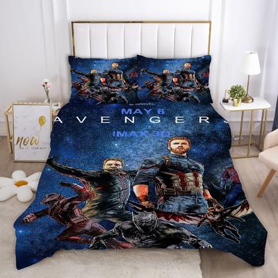 Juego de ropa de cama de anime de Spider-Man de Marvel Comics, funda nórdica de poliéster, apto para niños y adultos, juego de 3 piezas.