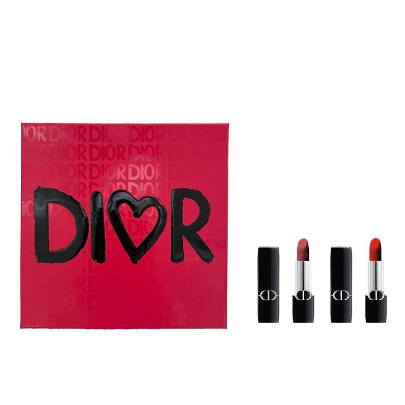 DIOR Lipstick #999Legendary Red Lips+#720Benming Tan Fei Naked чёрный