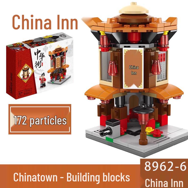 2025 Street Scene Lego-Compatible Architecture Model: Educational Assembly Toy for Kids and Boys