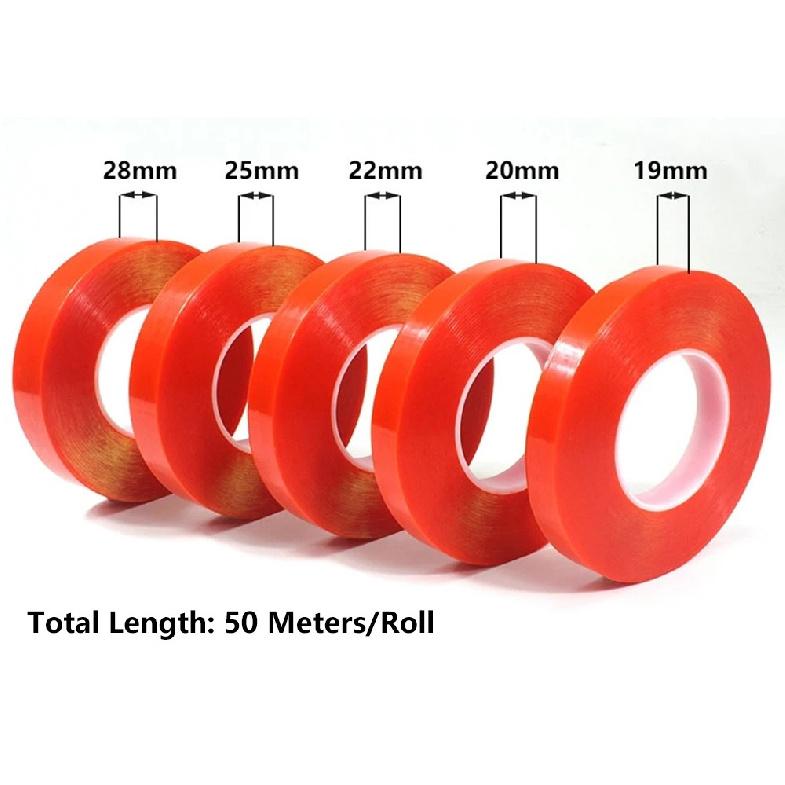 HEPPE Bike Tubular Gluing Rim Tape Road Bike Tubular Tire Rim Tape Wheelset Gluing Tape 50 Meters 19/20/21/22/25/27/28mm Width