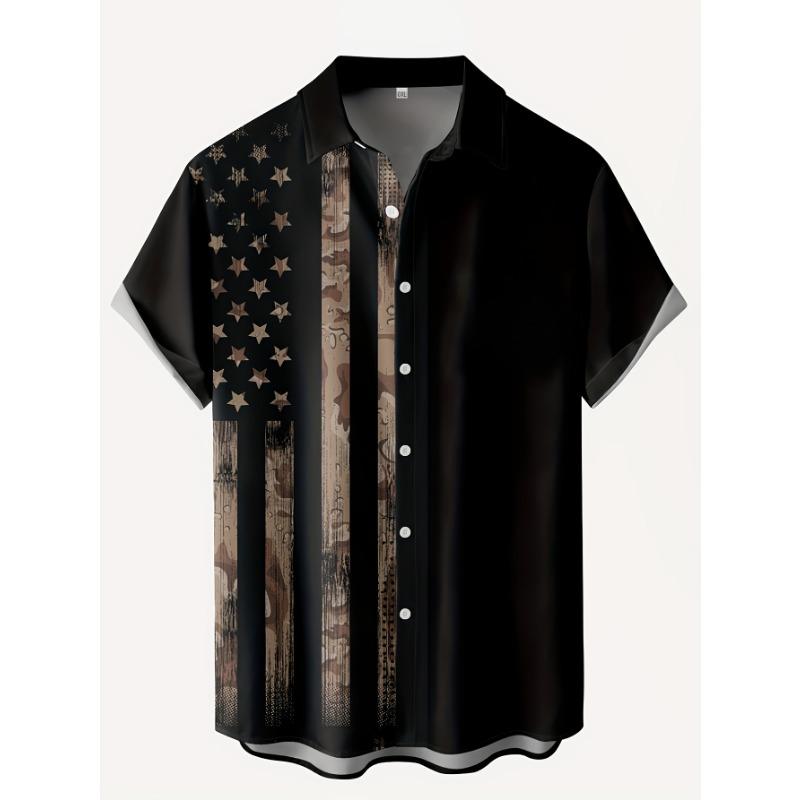 New Hawaii Men's Vintage Shirts Casual Breathable Short Sleeve Tops Beach Party Plaid Tops Short Sleeve Men's Clothing
