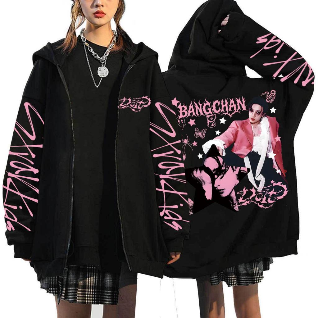 Women's Casual Fashion Printed Long Sleeve Zipper Hooded Sweatshirt