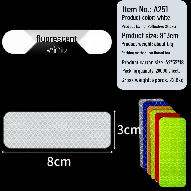 Multi-functional Waterproof Reflective Safety Stickers for Cars - Anti-collision Nighttime Visibility Strips