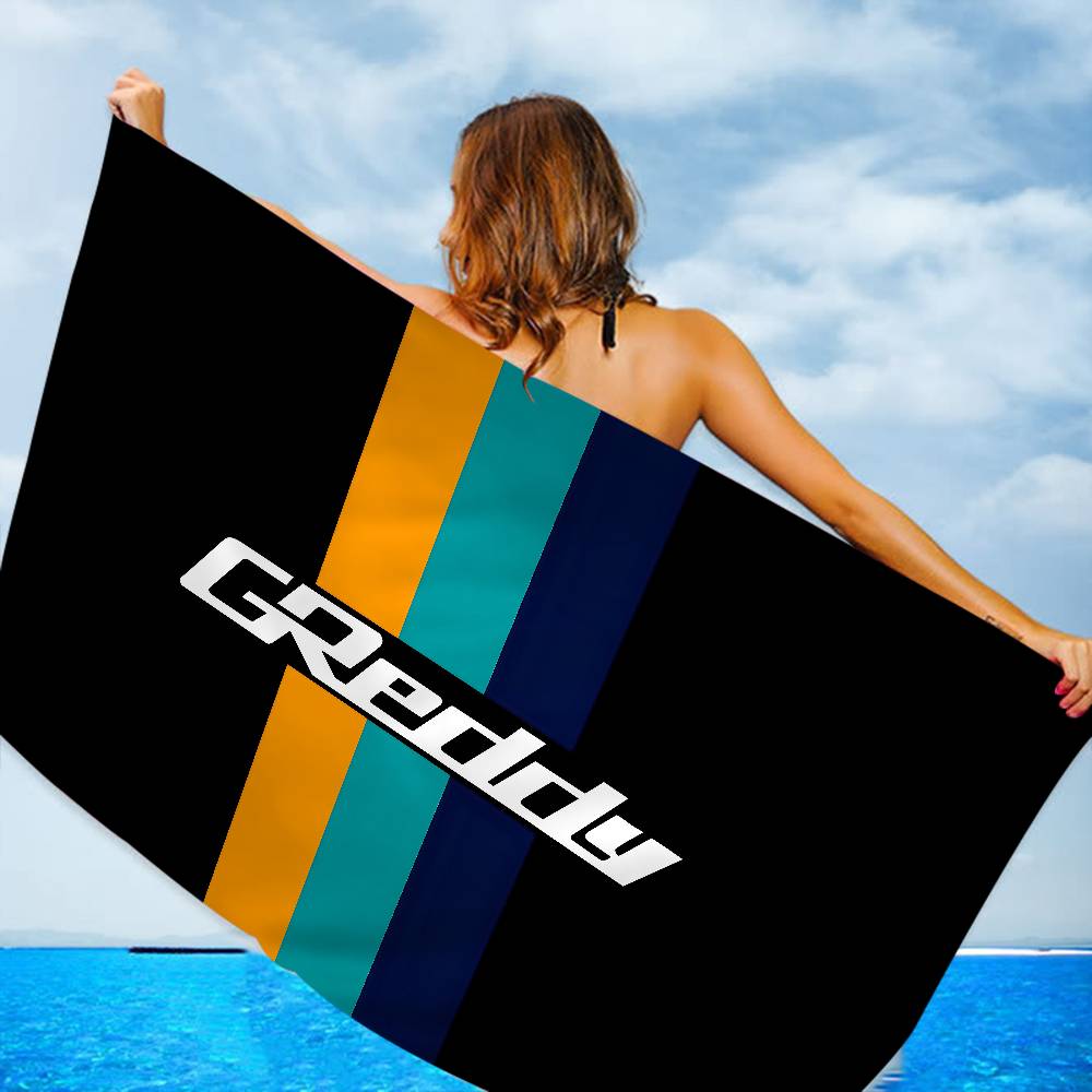 

G-Greddy-Y Microfiber Printed Beach Towel Mountain Climbing Yoga Beach Swimming Running Absorbent Soft Towel W30*H60(CM)