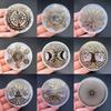 6cm Natural Crystal Selenite Slice Slab White Gypsum, Natural Selenite Stone Crystal Disc, Selenite Charging Plate decoration