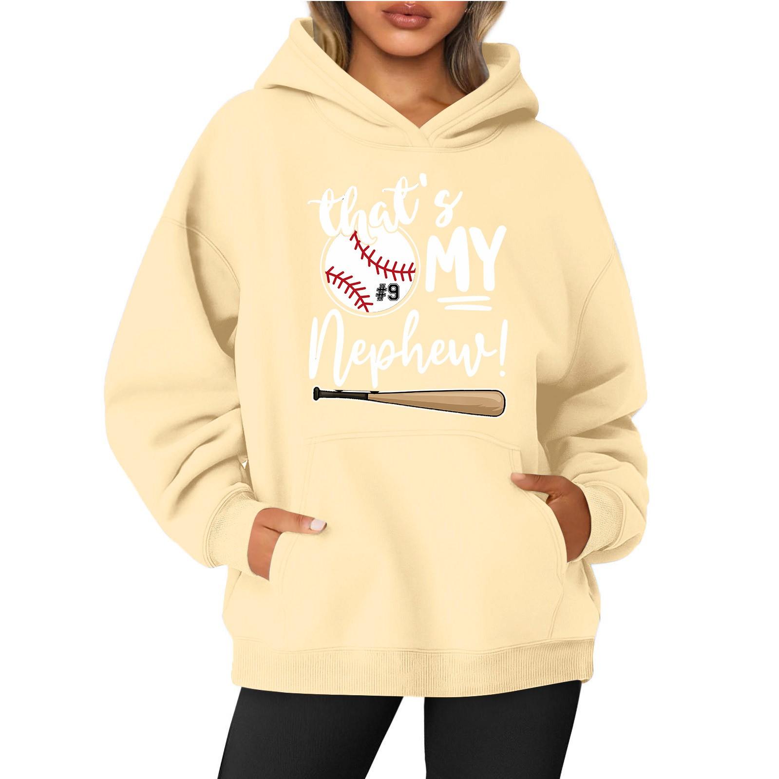 

Женская толстовка с круглым вырезом и длинным рукавом с бейсбольным принтом L жёлтый