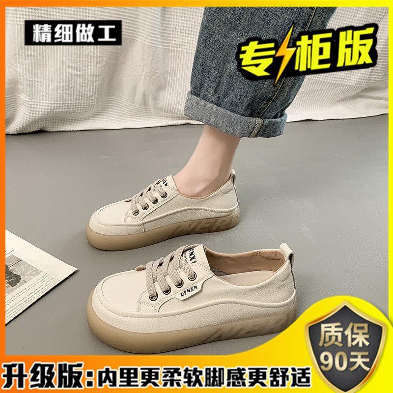 Маленькие белые туфли женские летние плоские ленивые мокасины повседневные универсальные — фото 8