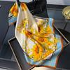 53cm Square Scarf 100% Pure Real Silk Scarves for Women Foulard Fashion 2025 Floral Brand Print Shawls Hijab Bandana Headband