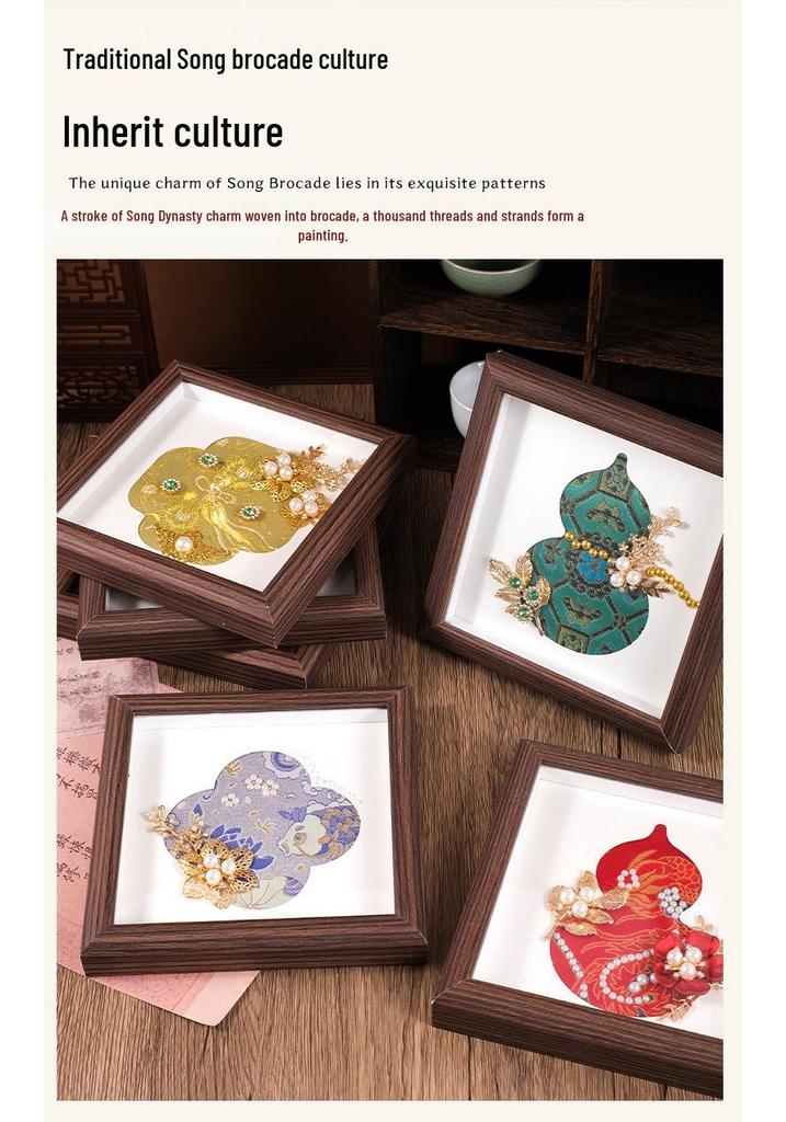 DIY Pearl Brocade Painting Kit: Chinese-Style Photo Frame for Spring Festival, Mother's Day & Team Building