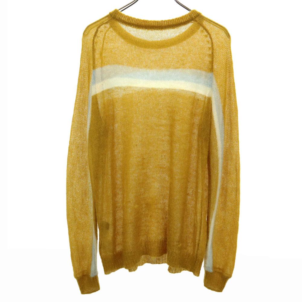 UNUSED Mohair Blend Long sleeve sweater 3 Camel knit Men's Used