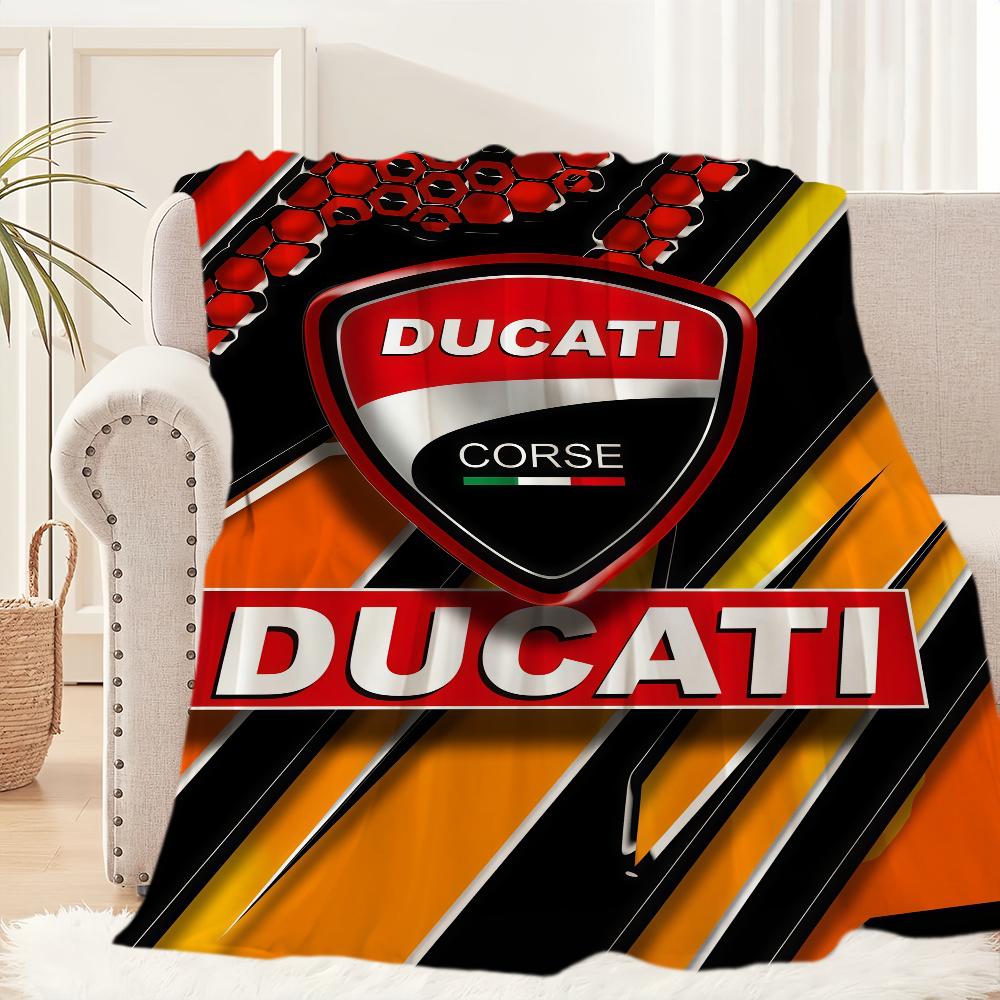 

Cool D-Ducati-ES Logo Blanket Blanket for Couch Sofa Travel Home Picni Flannel Blanket birthday gift Warm Comfortable 30x40in