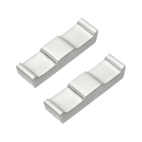 uxcell 2pcs Chopstick Rests 304 Stainless Steel Chopstick Holder 2.6"x0.7"x0.51" for Fork Teaspoon Kitchen Tool Tableware Silver Tone