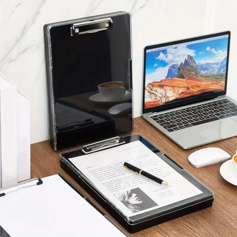 High Capacity Writing Board Double-layer Clipboard Organizer Storage Clipboard  School Supplies