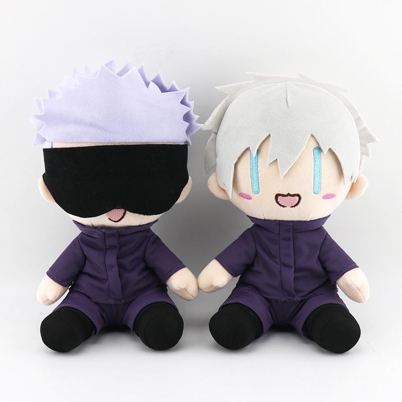 Peluche Jujutsu Kaisen da 25 cm Satoru Gojo Fushiguro Megumi Itadori Yuji Inumaki Toge Figura Anime Bambola di Peluche Ripiena Regali di Compleanno