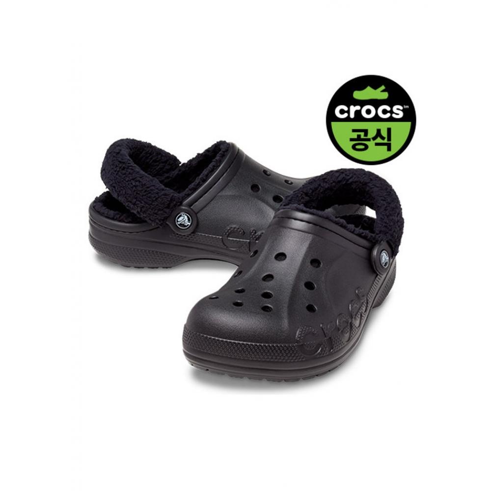 

Crocs Adult Baya Lined Fuzz Strap Clog Bk BLACKBLACKZ060M4W6230