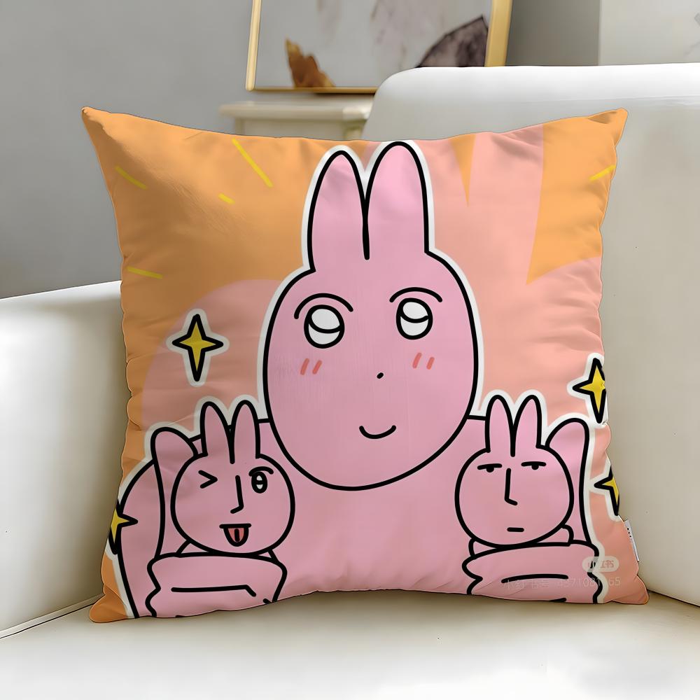 Klassische Cartoon-Freund Hase Kissenbezug Weich Leicht zu Waschen Kissenhülle Vielseitig für Sofa Bett Reisen und Büro