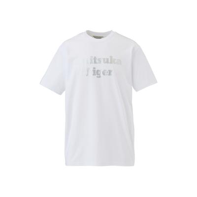 ONITSUKA TIGER Letter Round Neck Pullover Short Sleeve T-Shirt Unisex Tops White 2183B456-100