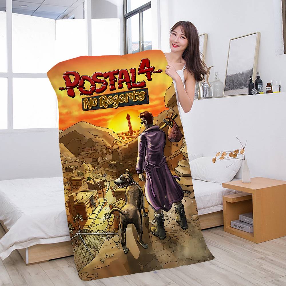 The Postal 4 Dude Klassisches Schießspiel FPS-Spiel Große Mikrofaser-Strandtücher Schnelltrocknendes Handtuch Sandstrandtücher Poolhandtuch