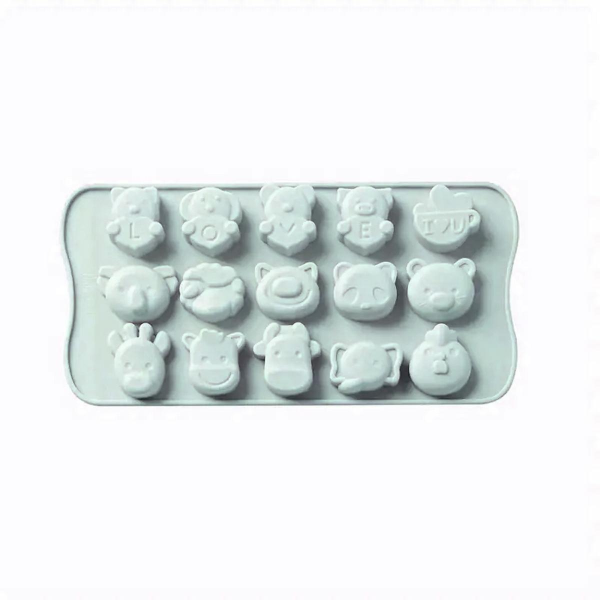 Silicone Animal-Shaped Ice Tray Ice Cube Mold for Homemade Ice Maker Compact Refrigerator Ice Cube Box (as the picture,M)