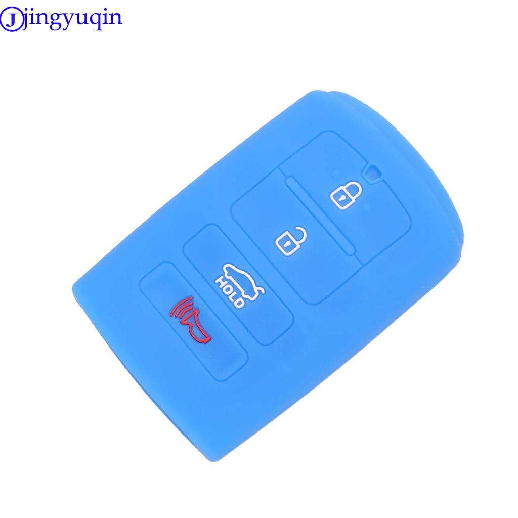 Jingyuqin Remote 4B Car Key Case Silicone For Kia Sorento K900 New K7 Cadenza 2017 2018 2019 Holder Styling Smart