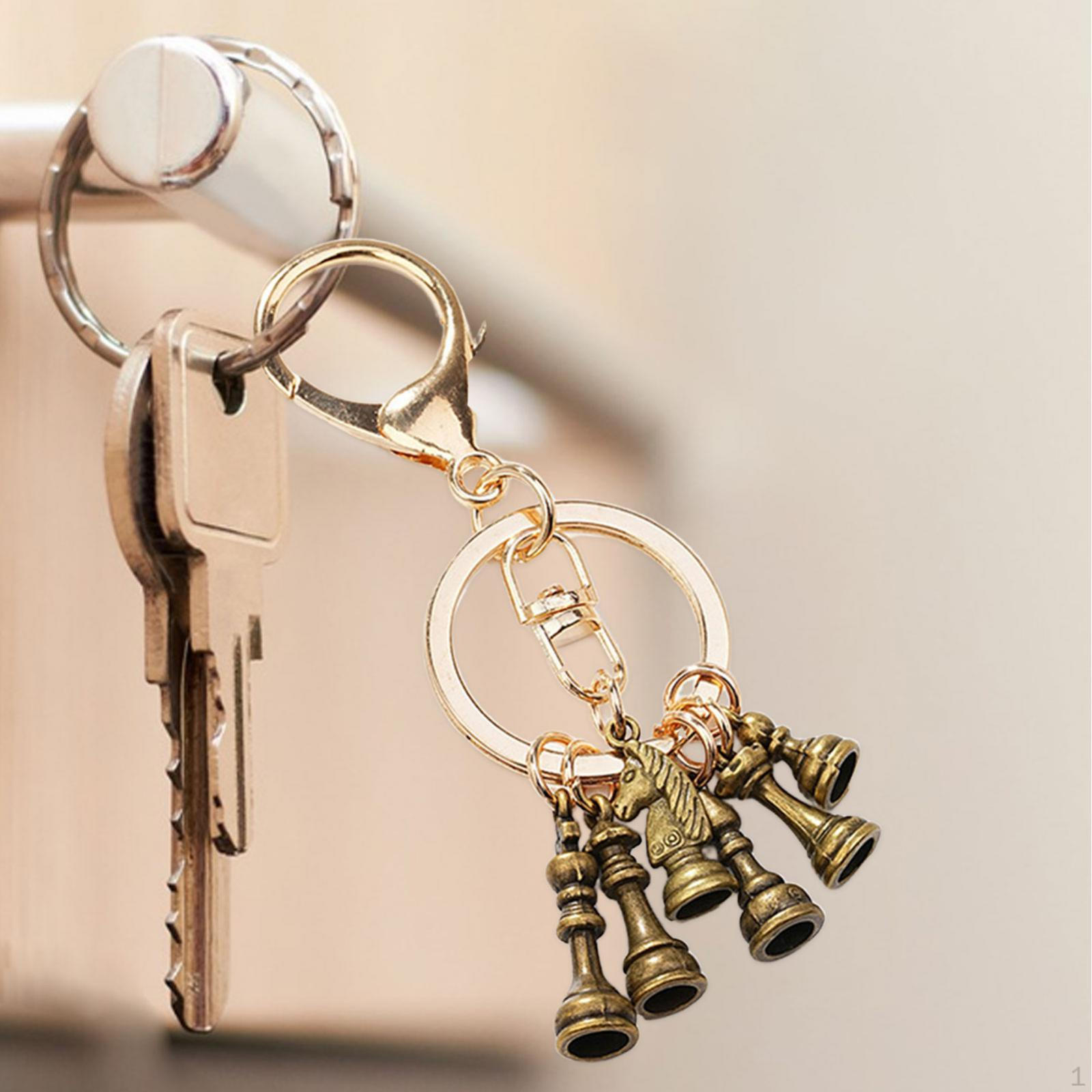 

Брелок для ключей на день отца, шахматы, креативный подарок на память, портативный брелок для ключей, подарки отцу для папы золотой