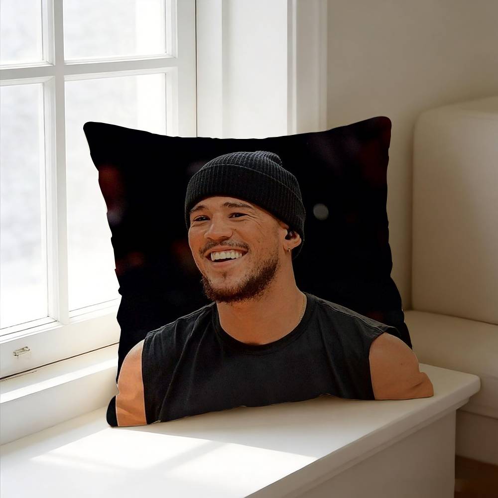 D-Devin Booker Basketball player Square Double-Sided printed Pillow Case Bedroom Bedside Pillow Sofa Cushion Cover