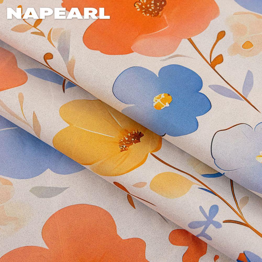 1PC NAPEARL American Style Countryside Colored Printed Curtains 100% Blackout Curtains for Bedroom Living Room Balcony Window for Home Decor
