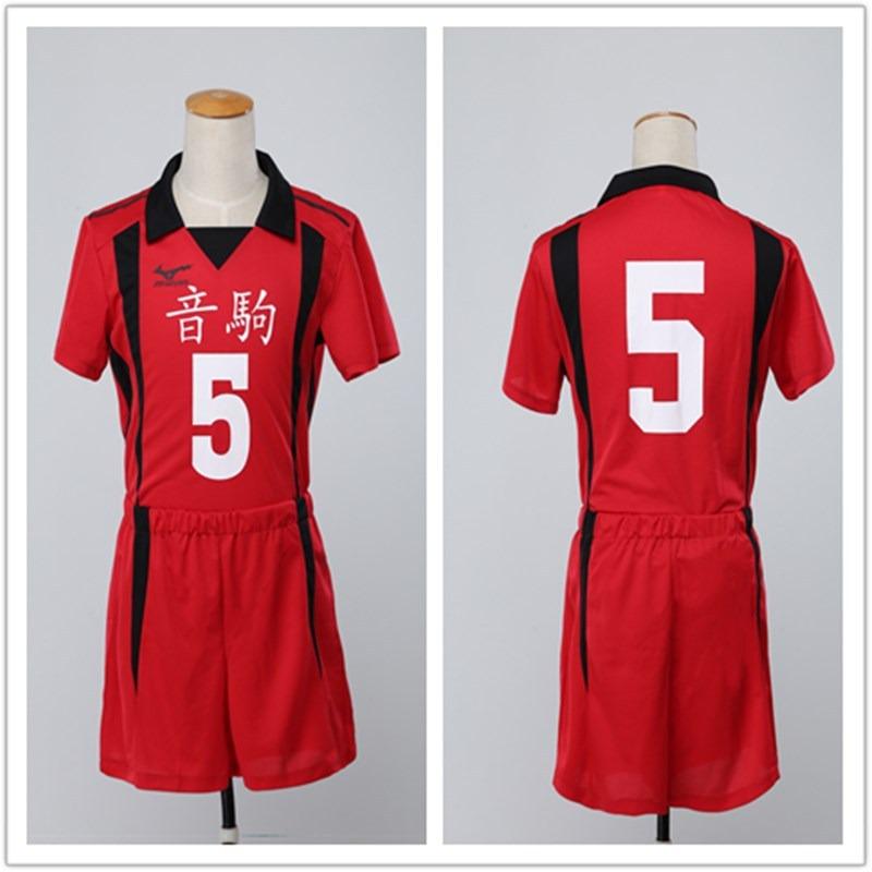 Halloween high school tail iron long solitary claws grinding volleyball less cosplay sportswear T-sleeve set