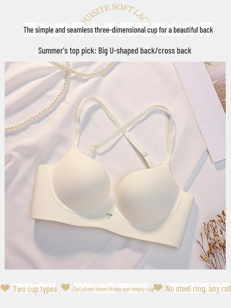 2023 Biustonosz bezszwowy w kształcie litery U z krzyżującymi się ramiączkami na plecach dla małych biustów - Wyszczuplający, stylowy i wspierający
