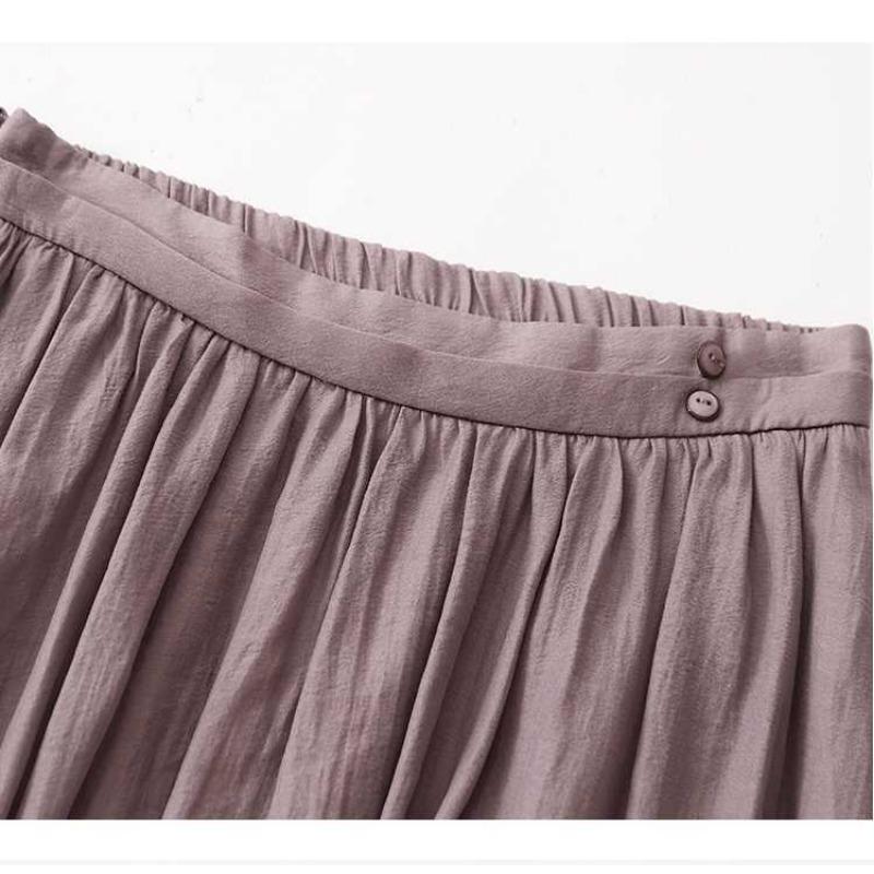 Summer Double-layered Thin Mid-length Skirt for Women