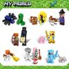MOC29 My World Minecraft New Educational Fun Building Blocks Small Particles Interlace Pixel Doll Toy Bag Children's Day Gift