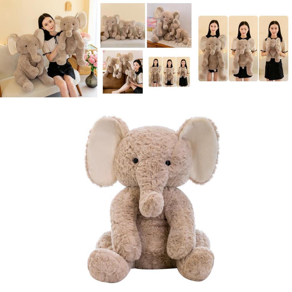 Adorable Plush Elephant Pillow Toy For Children Realistic Elephant Stuffed Animal