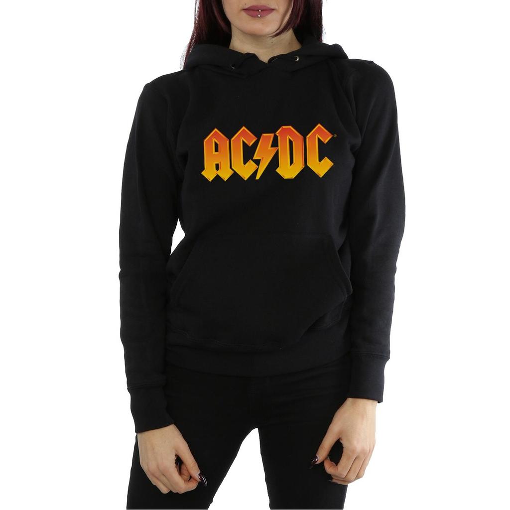 AC/DC Womens/Ladies Fire Logo Hoodie