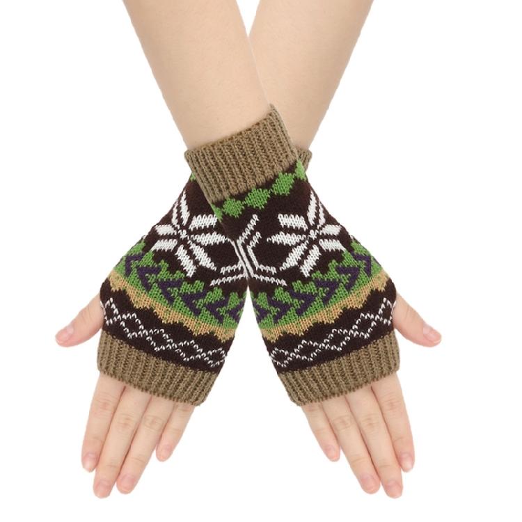 Teens Girl Colorful Christmas Gloves Decorative Oversleeves Women Accessories