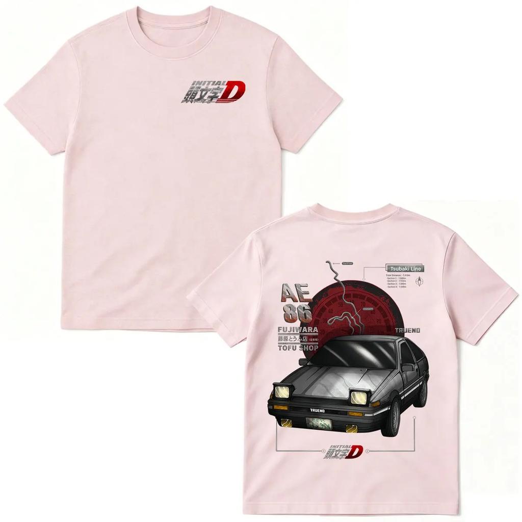 2026 Anime Initial D AE86 Racing Car T-shirt Takumi Fujiwara Tofu Shop Men's Women Fashion T-shirts Cotton Short Sleeves T Shirt