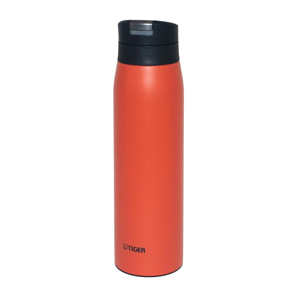 Tiger Thermos Water Bottle 600ml Hot Water OK One Push Stainless Bottle Easy to Use with One Hand Mug Thermal Insulation Vermilion [WEB Exclusive]