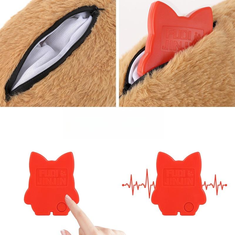 Cucciolo che dorme Simulazione battito cardiaco Peluche Cane Giocattolo Copertura rimovibile Sollievo dall'ansia Compagno calmante Giocattolo per cuccioli cani di taglia media grande
