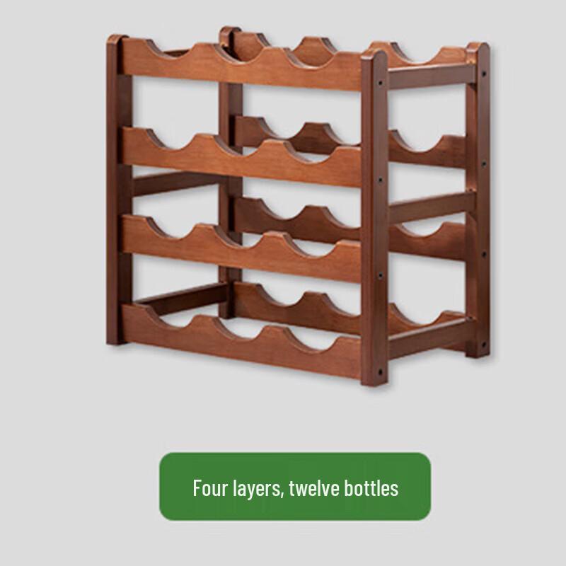Pabei 4-Tier 12-Bottle Desktop Wine Rack